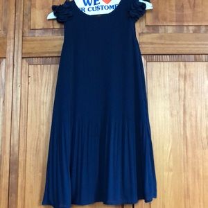 Navy dress with fluffer sleeves